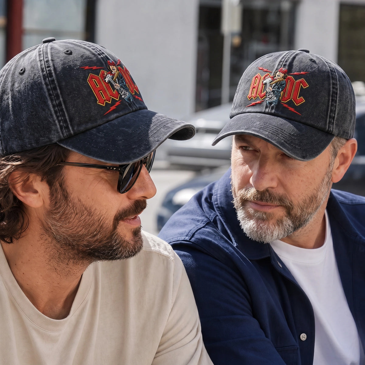 ACD Thunder Guitar Distressed Denim Cap