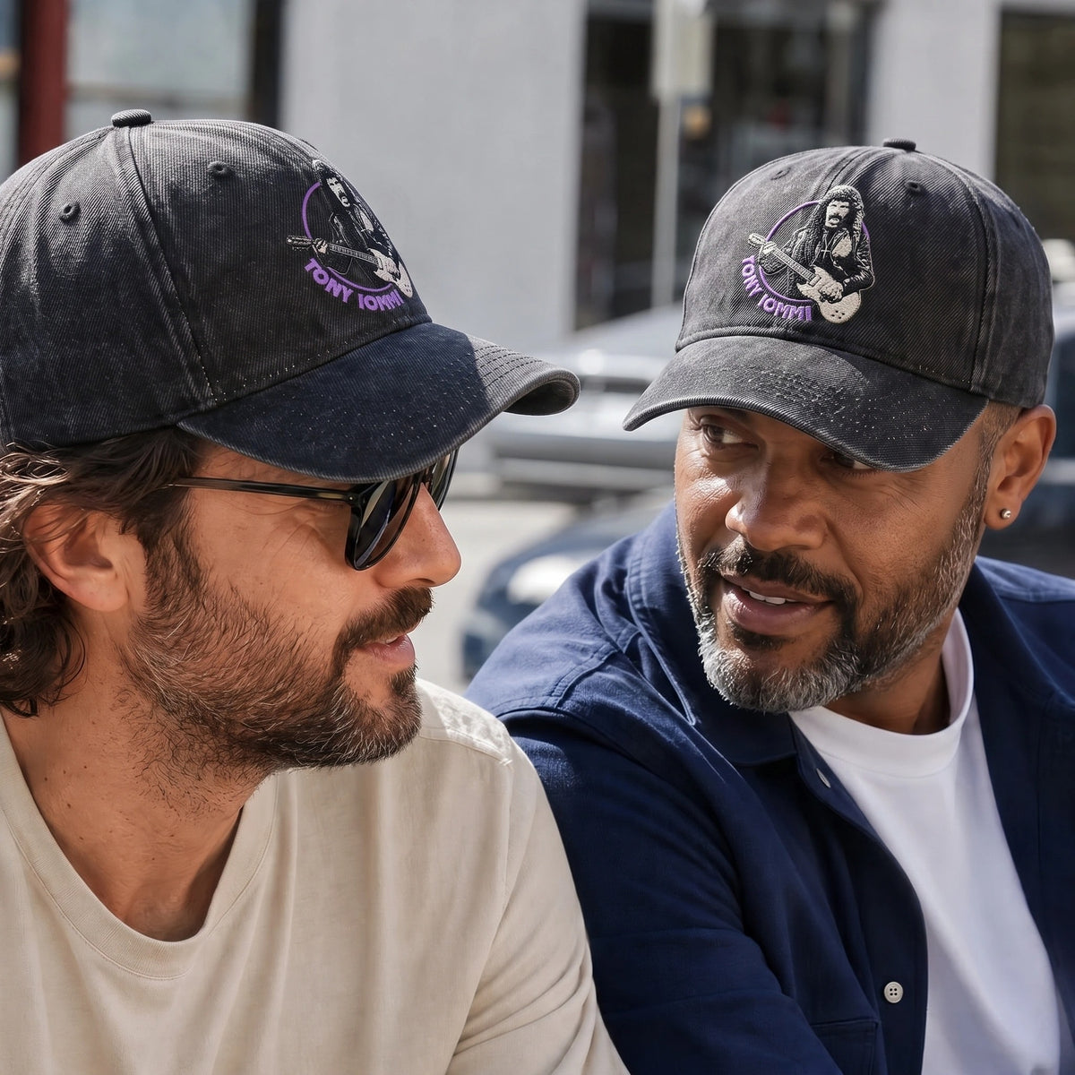 TIO Purple Spotlight Guitarist Denim Cap