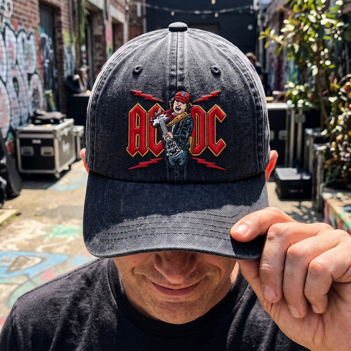 ACD Thunder Guitar Distressed Denim Cap