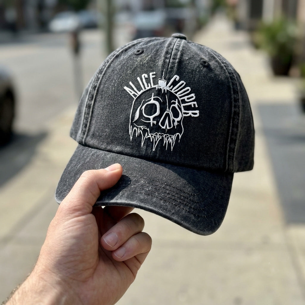 ACO Midnight Skull Denim Cap