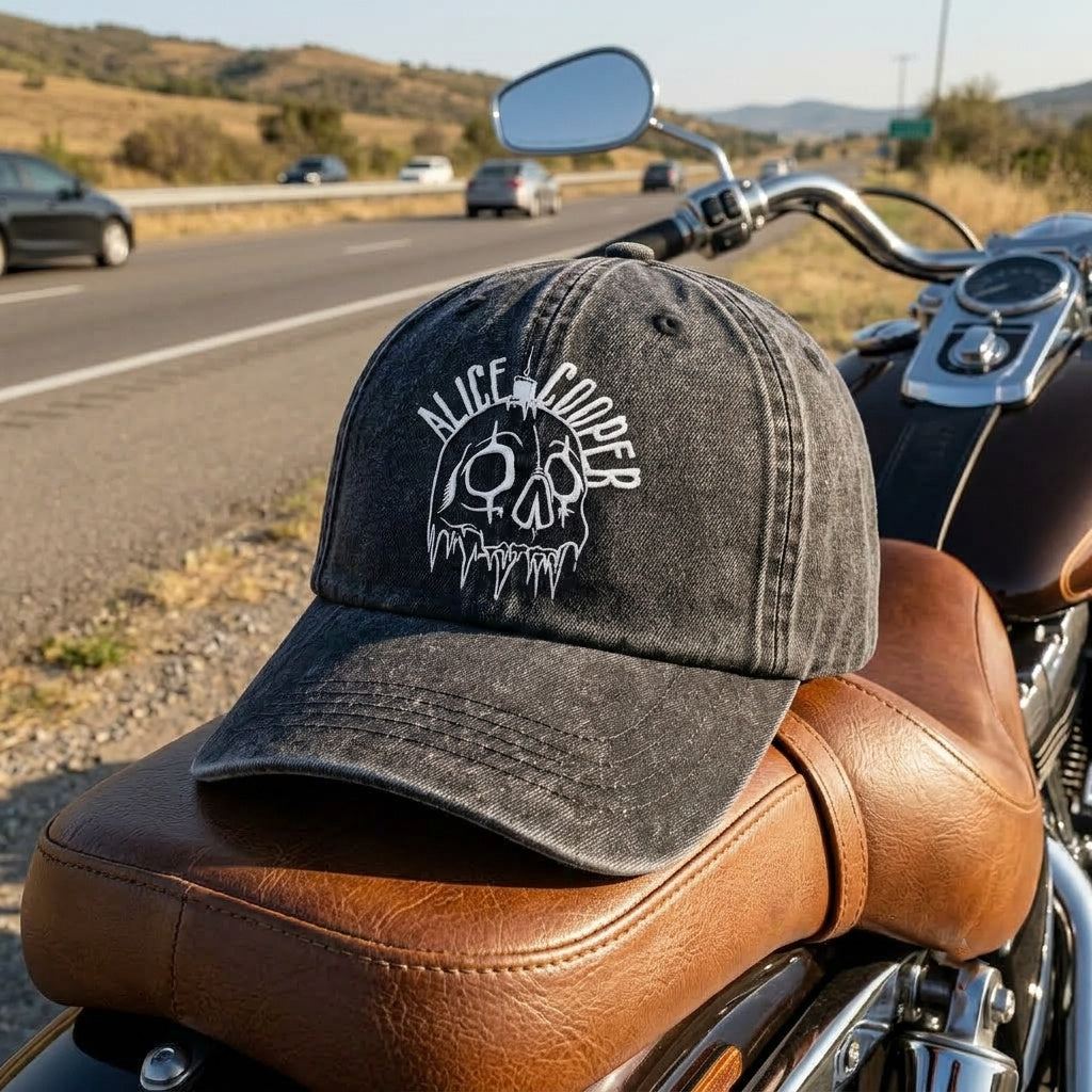 ACO Midnight Skull Denim Cap