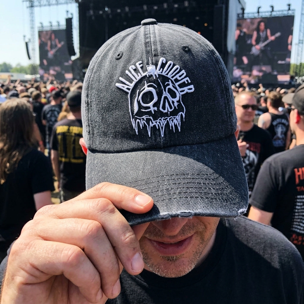 ACO Midnight Skull Denim Cap