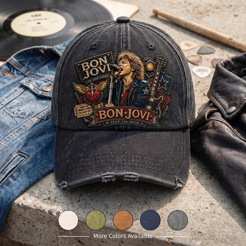 BJO Keep The Faith Rock Singer Denim Cap