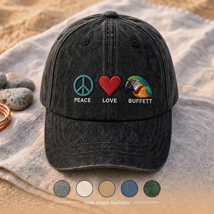 JBU Peace Love Island Denim Cap