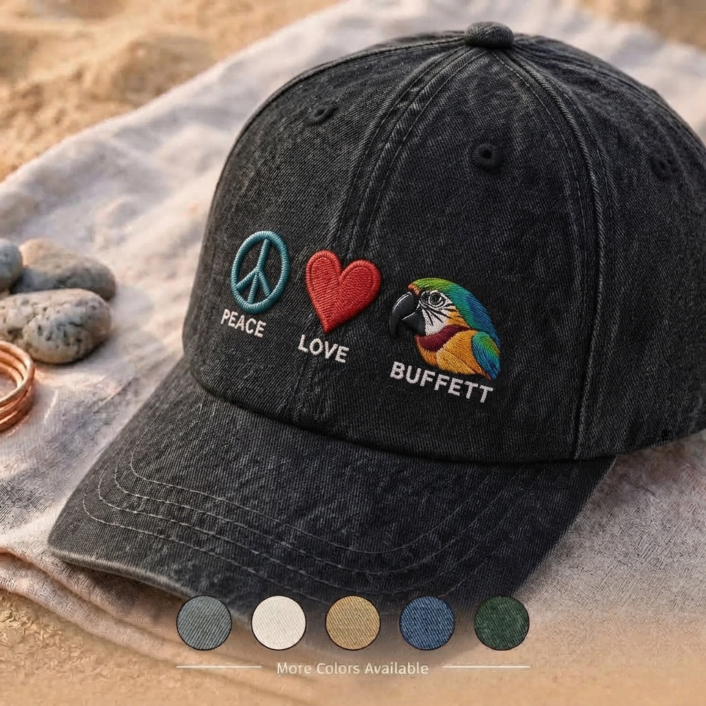 JBU Peace Love Island Denim Cap