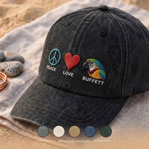 JBU Peace Love Island Denim Cap