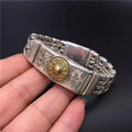 Handmade  silver Nepalese retro hollow-out pattern Tibetan silver bracelet for men, domineering, stylish and good luck-bringing