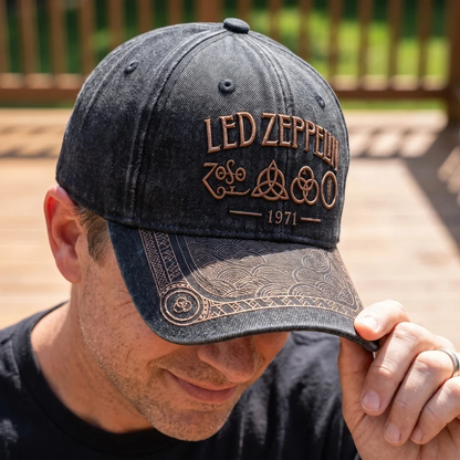 LZE 1971 Rock Heritage Distressed Denim Cap