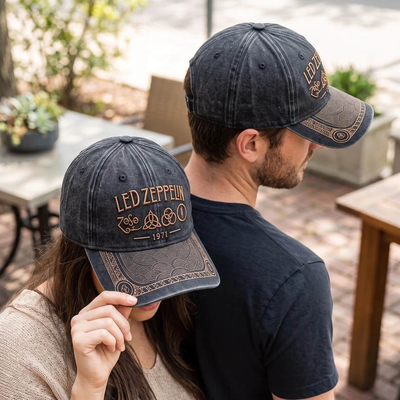 LZE 1971 Rock Heritage Distressed Denim Cap