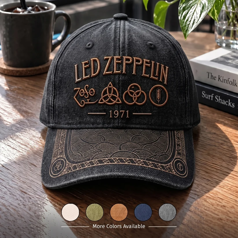 LZE 1971 Rock Heritage Distressed Denim Cap